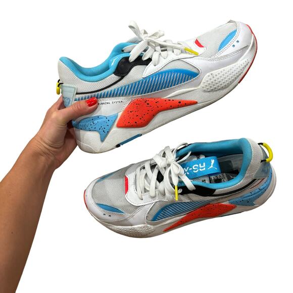 Puma Other - Puma RS-X Running System White Blue Orange Men's 10.5 382762-01